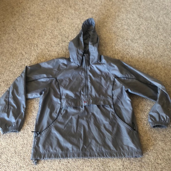 Nike Other - Vtg 90s Nike Grey Spelled our swoosh windbreaker L